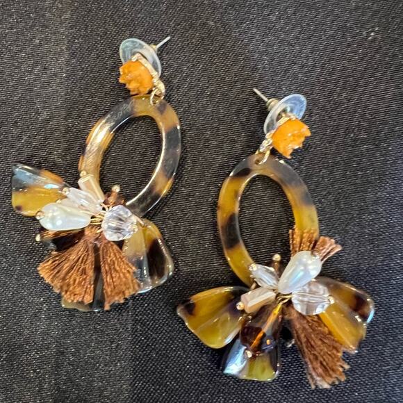 Jewelry - Fashion leopard tassel earring NWT